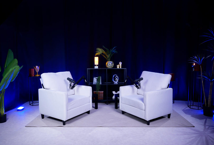 Décor Noir avec projections de lumières sur le fond