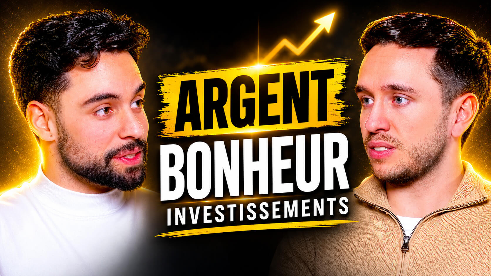 Exemple d'une miniature Youtube pour un podcast autour de la finance