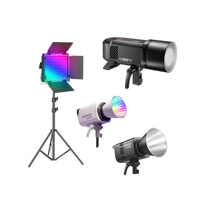 Eclairages professionnels pour shooting