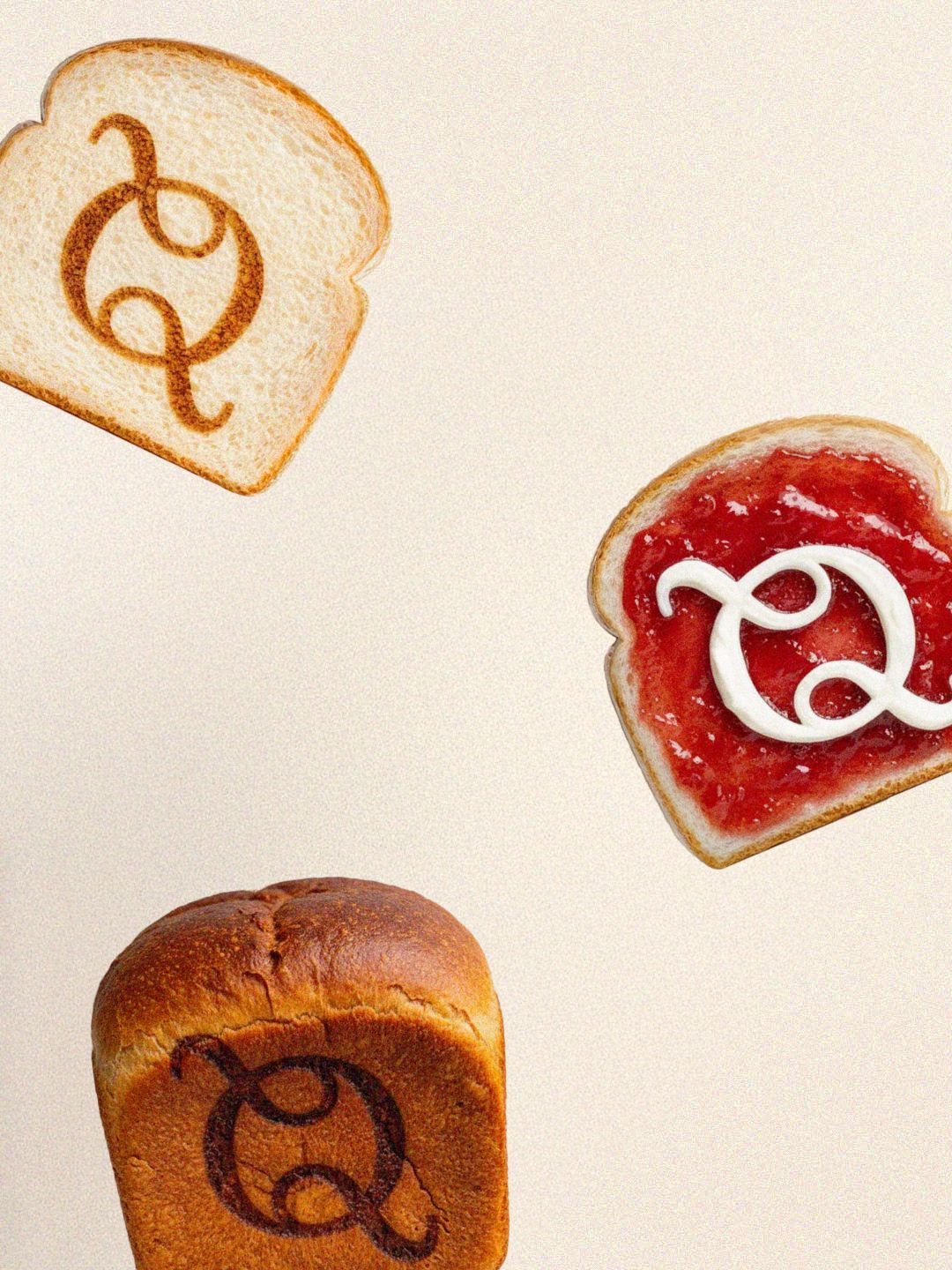 3 tartines qui symbolisent les 3 offres vidéos du studio onefliq